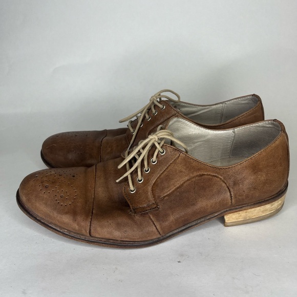 David Mayer Naman Oxfords Lace Up Dress Shoes Men Size 42 US 9 Brown Leather - Picture 6 of 16